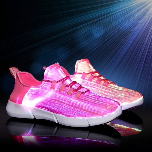 Unisex Colorful Flash LED Shoes - USB Charging, Casual, Lightweight, Breathable - Perfect for Sports, Outdoor Activities, and Nighttime Wear