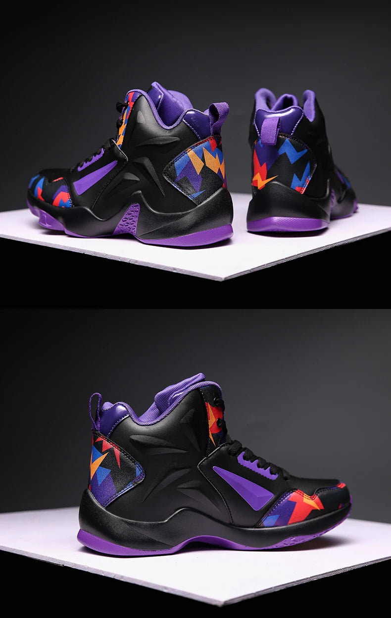 Men's Basketball Shoes- High Top Breathable Sneakers