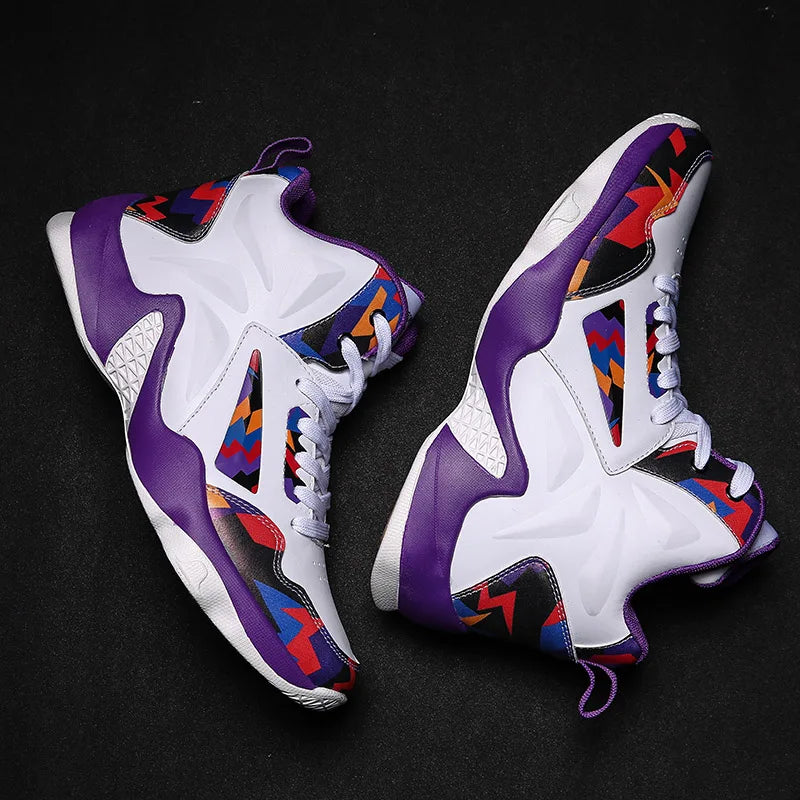 Men's Basketball Shoes- High Top Breathable Sneakers