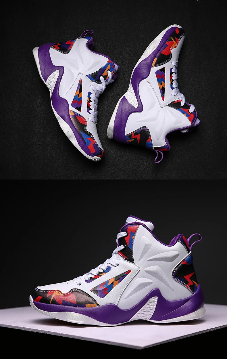 Men's Basketball Shoes- High Top Breathable Sneakers