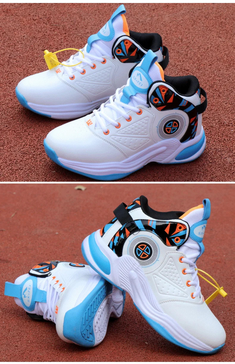 Men's Basketball Sneakers with Cushioning -- Comfortable Basketball Sneakers