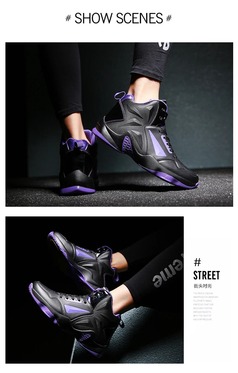 Men's Basketball Shoes- High Top Breathable Sneakers