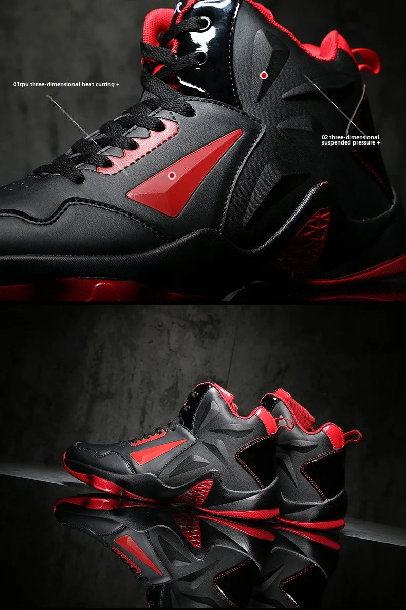 Men's Basketball Shoes- High Top Breathable Sneakers